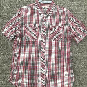 Paper Denim & Cloth plaid short sleeve button down shirt